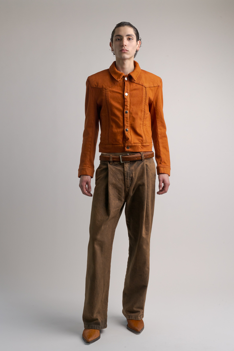 Cuate: Brick Orange Denim Jacket