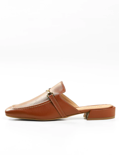 Mule em Couro Antônia Conhaque - comprar online