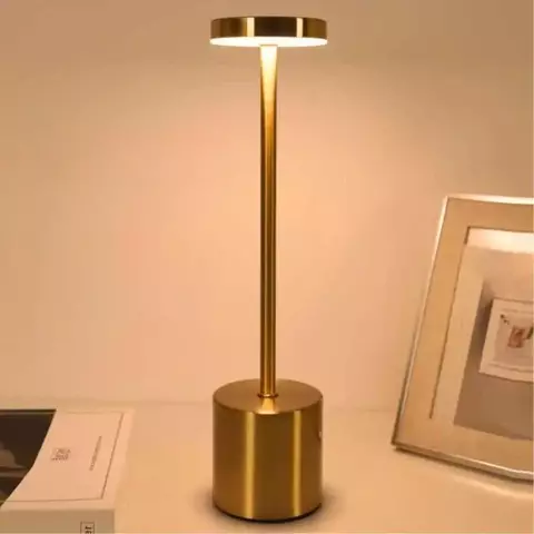 Luminaria Sofia Dourada Led Recarregavél 3 Tons De Iluminação - comprar online