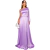 Vestido lavanda madrinha vestido longo nula manga zibeline