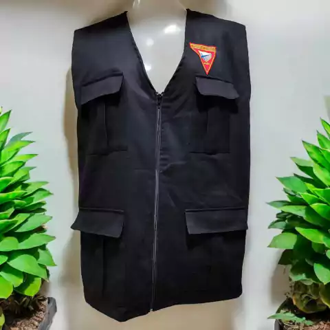 Colete Brim 100% Algodão - 4 Bolsos Desbravadores Preto - comprar online