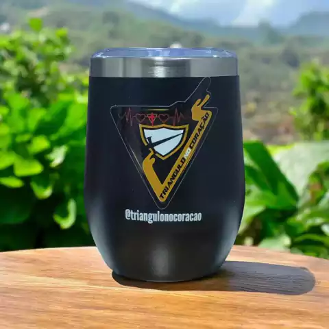 Copo Térmico Personalizado - Triângulo no Coração 350ml - Preto - comprar online