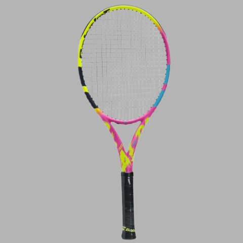 Raquete de Tênis Babolat - Pure Aero Rafa (317g) - Cor: Azul/Amarelo/Rosa L3