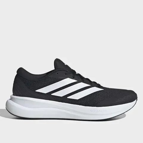 Tênis esportivo Adidas Runfalcon 6 na cor preto com detalhes em branco