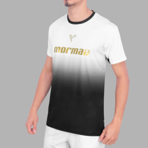 Camiseta Masculina Uniforme Mormaii - Vini Font - Cor: Preto/Branco