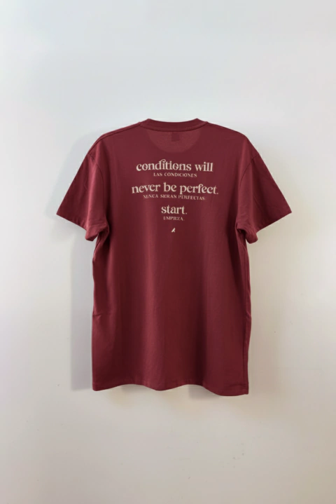 Remera Condiciones Bordó - Nunca serán perfectas - comprar online