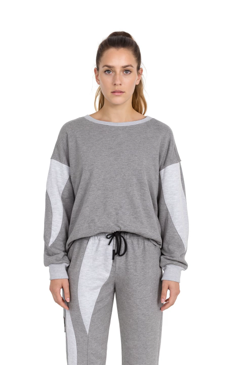 Buzo Reversible Llamas Gris - comprar online