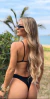 Conjunto Biquini preto com pingente sol - loja online