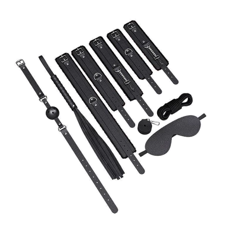 Kit Sado Erótico de Bondage Completo Preto