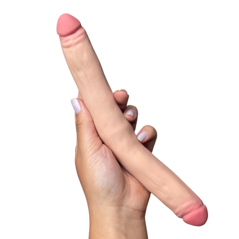 Pênis Dupla Penetração Realistic Skin 25x3cm