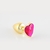 Plug Anal P/M Dourado com Pedra de Coração