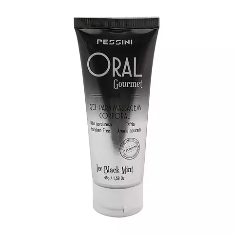 Oral Gourmet Ice Black Mint Gel Beijável 45g - comprar online