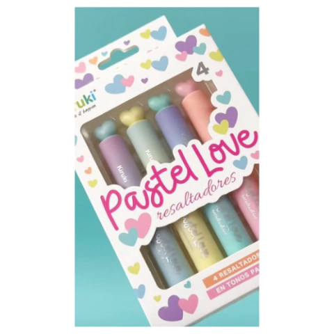 RESALTADORES PASTELES X 4, KIRUKI - comprar online