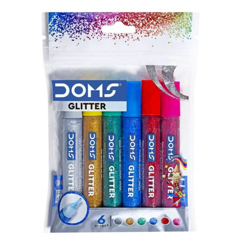 ADHESIVO CON GLITTER X 6, DOMS