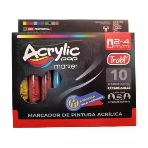 MARCADORES TRABI ACRILYC POP - comprar online