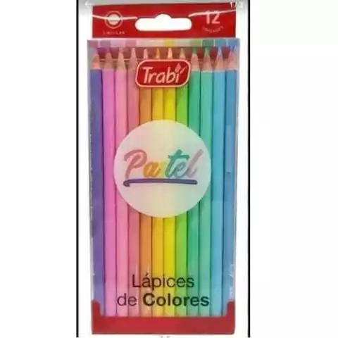 LAPICES DE COLORES PASTELES TRABI
