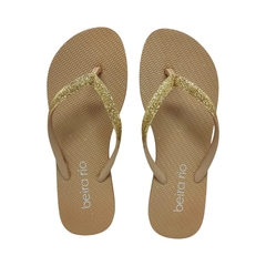 Chinelo de Dedo Beira Rio Glitter Prata na Correia Elegante - Havam Store