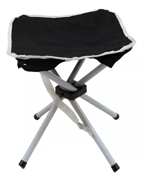 Banqueta Dobrável De Camping Stool Preta