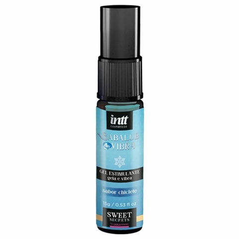 Gel Excitante Babalub Ice Vibra e Gela Sabor Chiclete 15g Intt