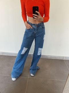 Calça Wide Rasgos Elisa - comprar online