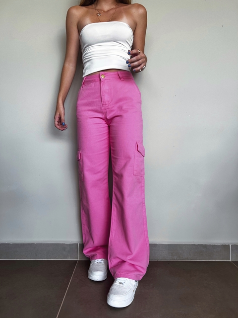 Calça Cargo Rosa - comprar online