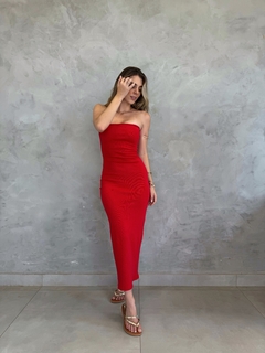 Vestido Hanna Longo Vermelho - Leone Clothing Store