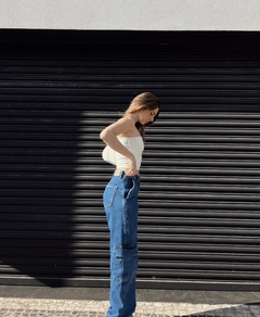 Calça Cargo Jeans - Leone Clothing Store