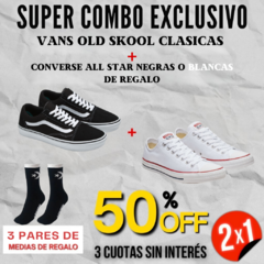 ¡PROMO 2X1! Vans Old Skool + Converse All Star de Regalo - comprar online