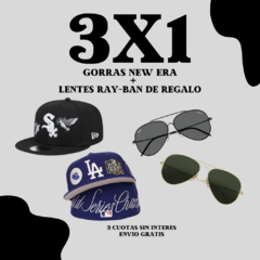 ¡OFERTA 3x1!- 2 GORRAS NEW ERA + 1 LENTES RAYBAN DE REGALO