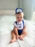 Kit romper body 3 peças bebe menina mesversario temático ohana na internet