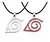 Colar Naruto Aldeia da Folha cordão de couro - comprar online