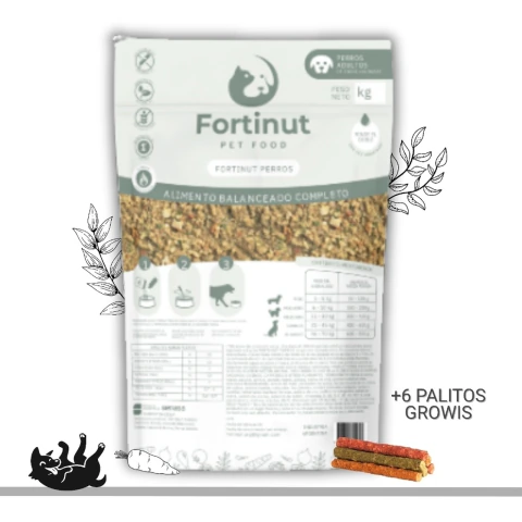 Alimento Deshidratado Natural Perros Adultos Fortinut