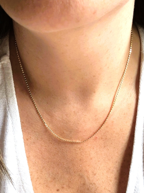 Colar Corrente Chapinhas Banhado a Ouro 18k