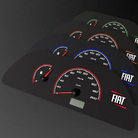 Acetato Painel de Instrumentos s/Temp. - Fiat Uno/Palio/Siena/Fiorino - Modelo COLORIZADO - comprar online