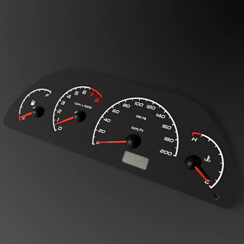 Acetato Painel de Instrumentos c/RPM - Fiat Uno/Palio/Siena - Modelo LINHA CONTÍNUA - comprar online