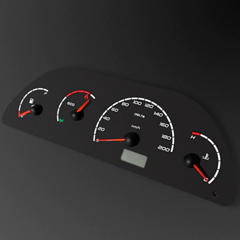 Acetato Painel de Instrumentos Economy - Fiat Uno/Palio/Siena/Fiorino - Modelo TRACEJADO - comprar online