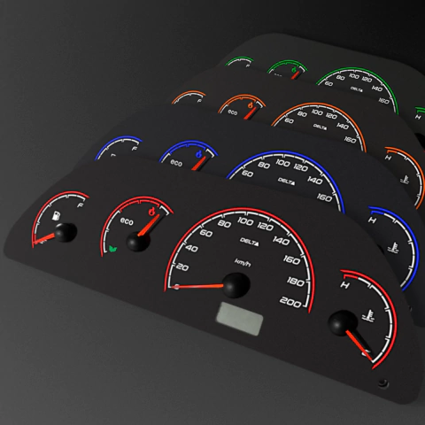 Acetato Painel de Instrumentos Economy - Fiat Uno/Palio/Siena/Fiorino - Modelo COLORIZADO - comprar online