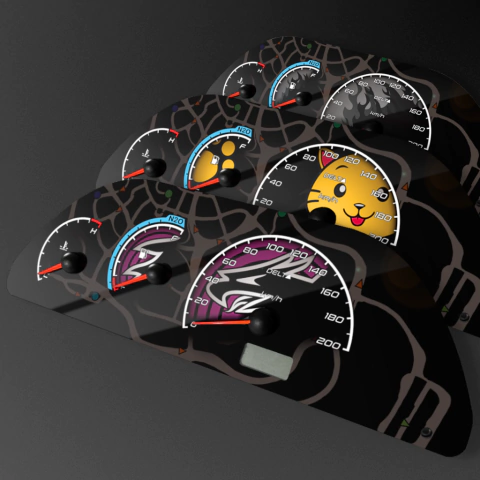 Acetato Painel de Instrumentos c/Temp. - Fiat Uno/Palio/Siena/Fiorino - Modelo UNDERGROUND - comprar online