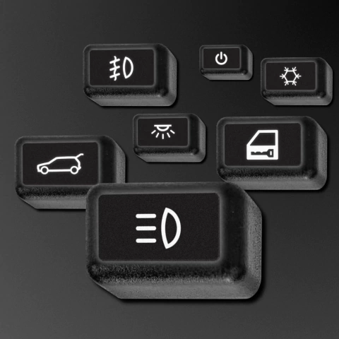 Kit Plaquetas Customizadas para Botões - Fiat Uno (4 Unidades) - comprar online