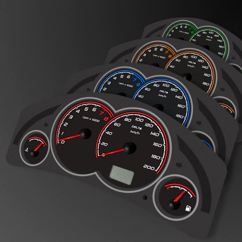 Acetato Painel de Instrumentos - Chevrolet Celta/Corsa/Classic/Prisma - Modelo Colorizado - comprar online