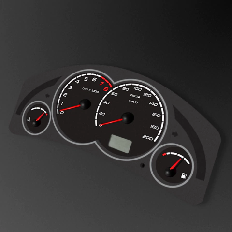 Acetato Painel de Instrumentos - Chevrolet Celta/Corsa/Classic/Prisma - Modelo Tracejado - comprar online