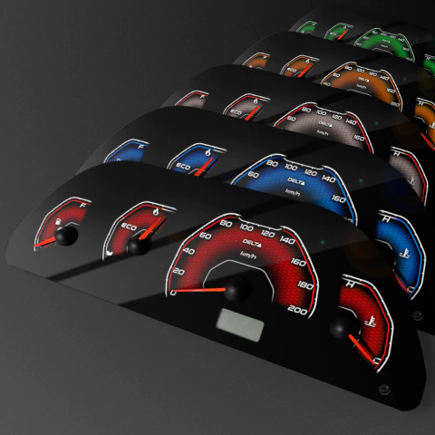 Acetato Painel de Instrumentos Economy - Fiat Uno/Palio/Siena/Fiorino - Modelo GEOMÉTRICO DIGITAL - comprar online