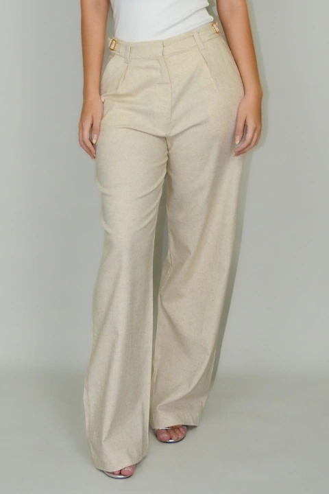 Calça Sevilha Linho Bege - comprar online