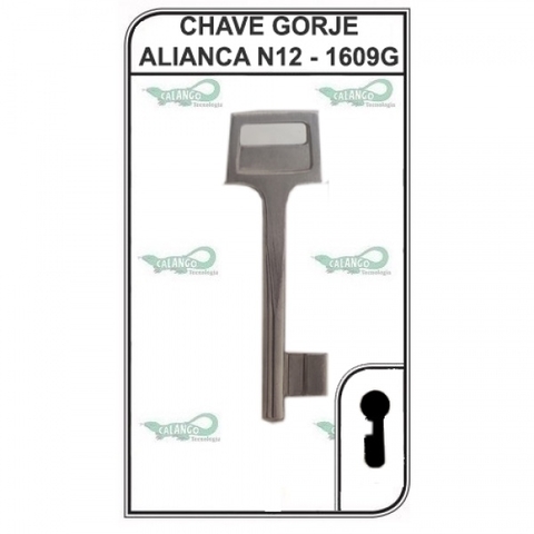 CHAVE GORJE ALIANÇA Nº 12 - 1609G (5U)