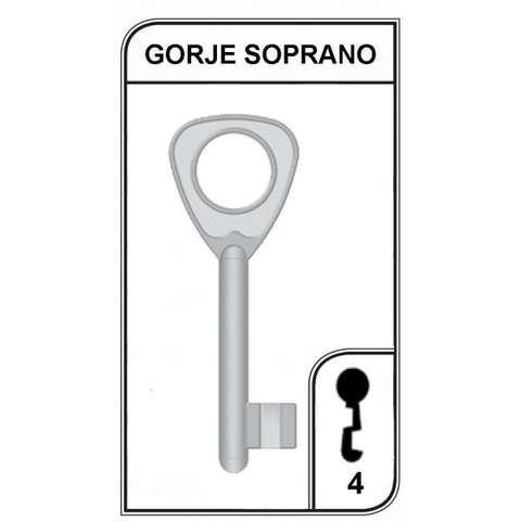 CHAVE GORJE SOPRANO Nº 4 - 4SO (5U)