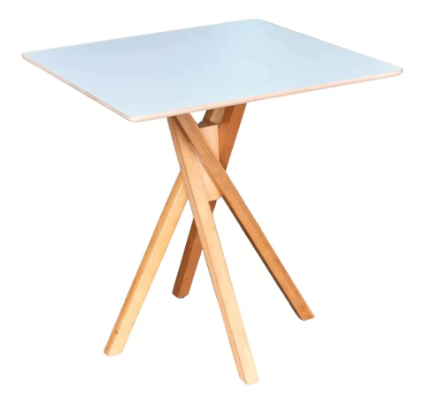 Mesa Quadrada de Madeira 80cm Branca - June