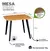 Mesa de Madeira Quadrada Especial 90cm Freijó Pés Pretos - Dina na internet