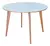 Mesa de Madeira Redonda 1M Branco - Dina - comprar online