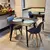 Mesa de Madeira Quadrada Especial 90cm Preto Pés Pretos - Dina na internet