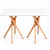 Mesa de Madeira Retangular 120x80cm a 160x90cm - June na internet